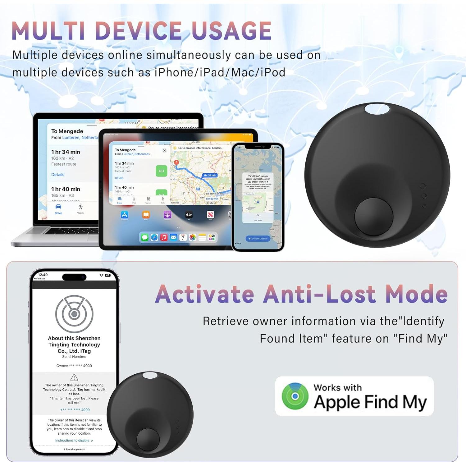 Localizador GPS impermeable Valueest para iOS - 1 paquete