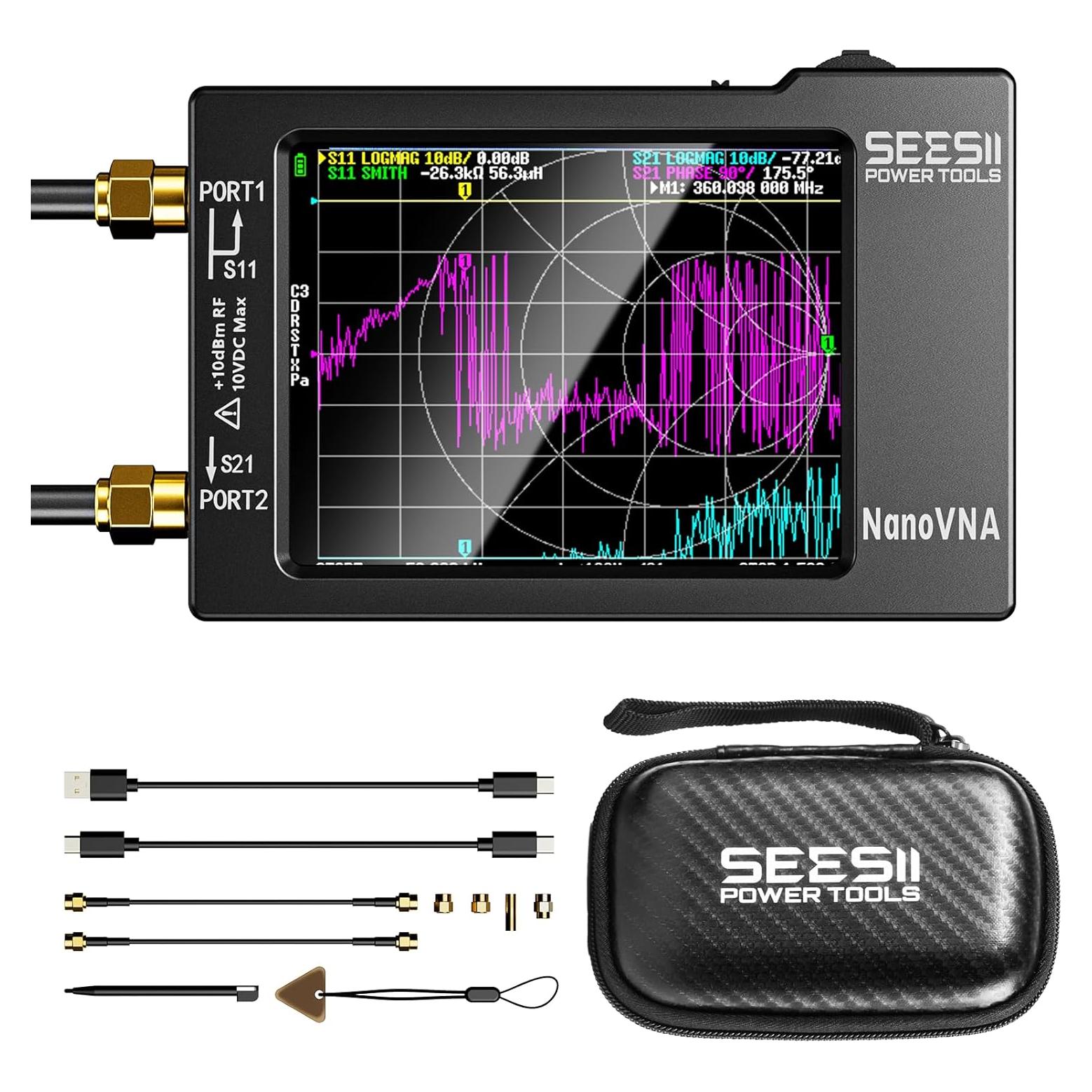 Analizador de Red Vectorial Seesii NanoVNA-H 10KHz-1.5GHz con Funda EVA