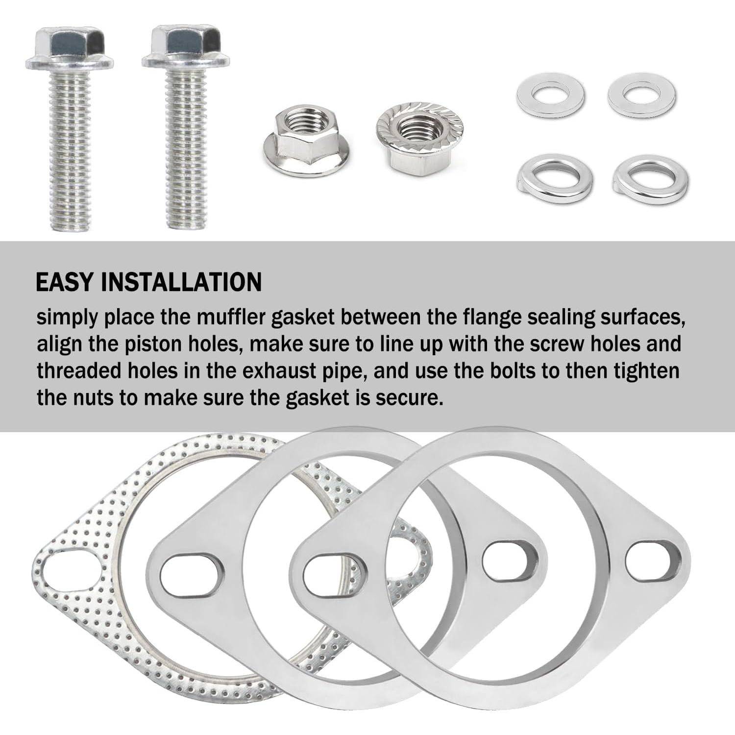 Kit de Reparación de Brida de Escape Aokdom 2.25" Acero Inoxidable