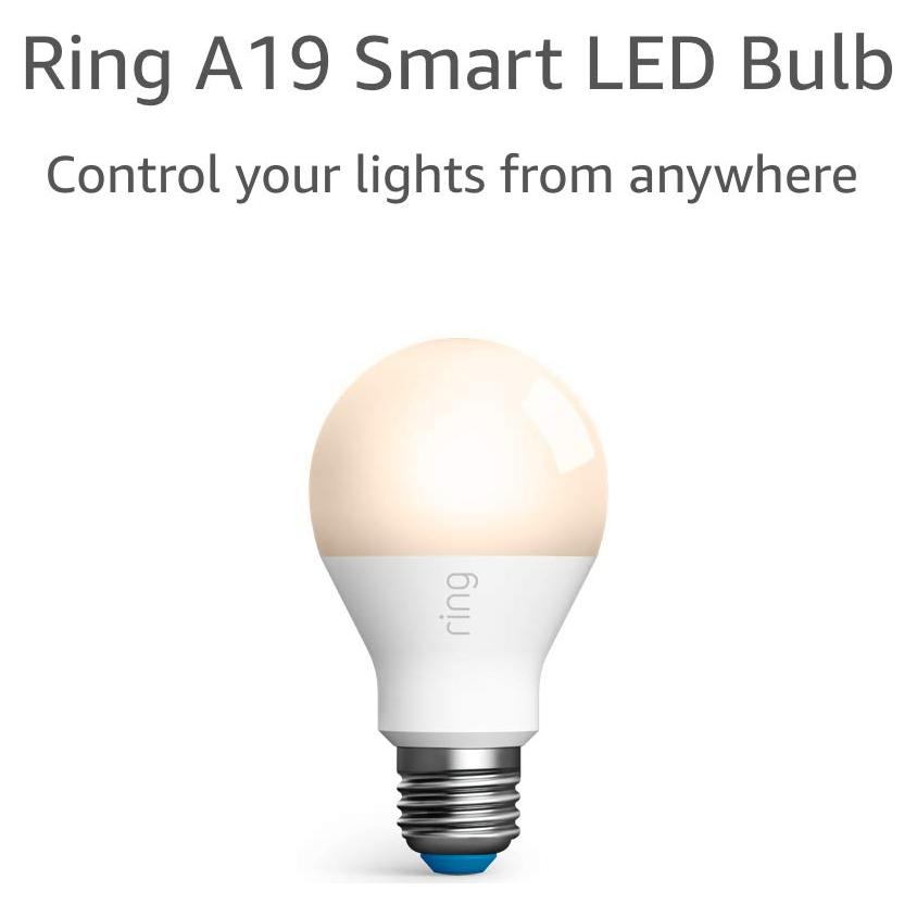 Ring A19 Smart LED Bulb, White (Bridge required)