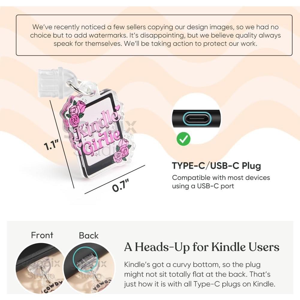 9 Accesorios para E-Reader YOPPIX, Tapones de Polvo Tipo C Cristiano