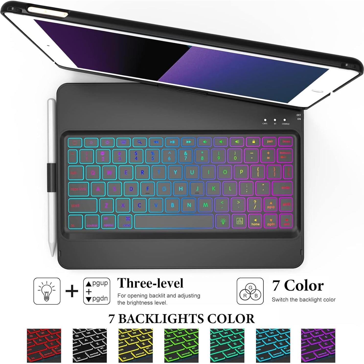 Funda de Teclado Bluetooth MMK para iPad 10.2" 9/8/7 Gen