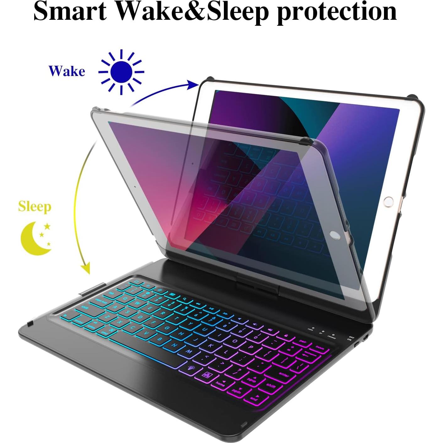 Funda de Teclado Bluetooth MMK para iPad 10.2" 9/8/7 Gen