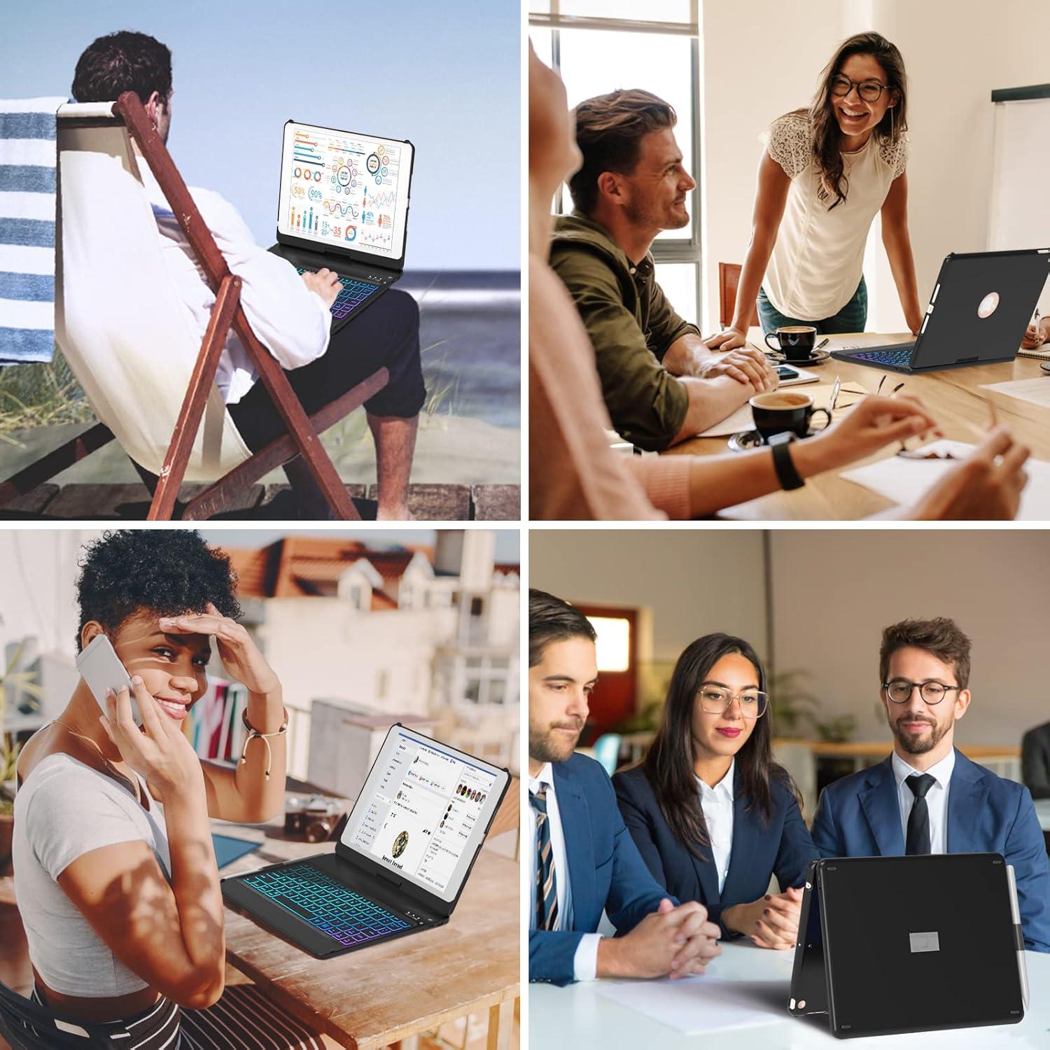 Funda de Teclado Bluetooth MMK para iPad 10.2" 9/8/7 Gen