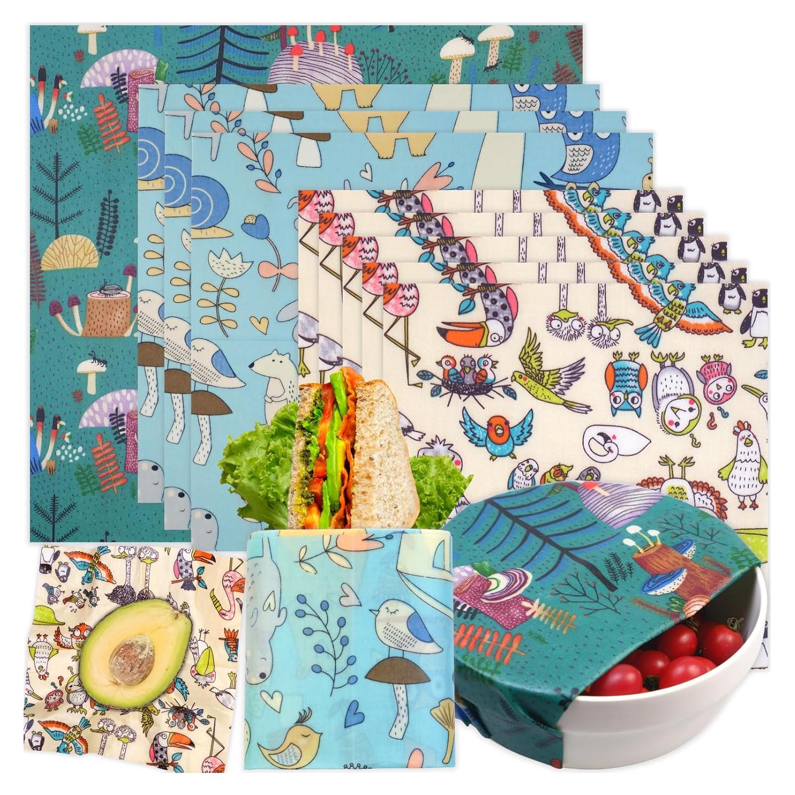 Envolturas de Cera de Abeja Reutilizables BYTTME - 9 Piezas