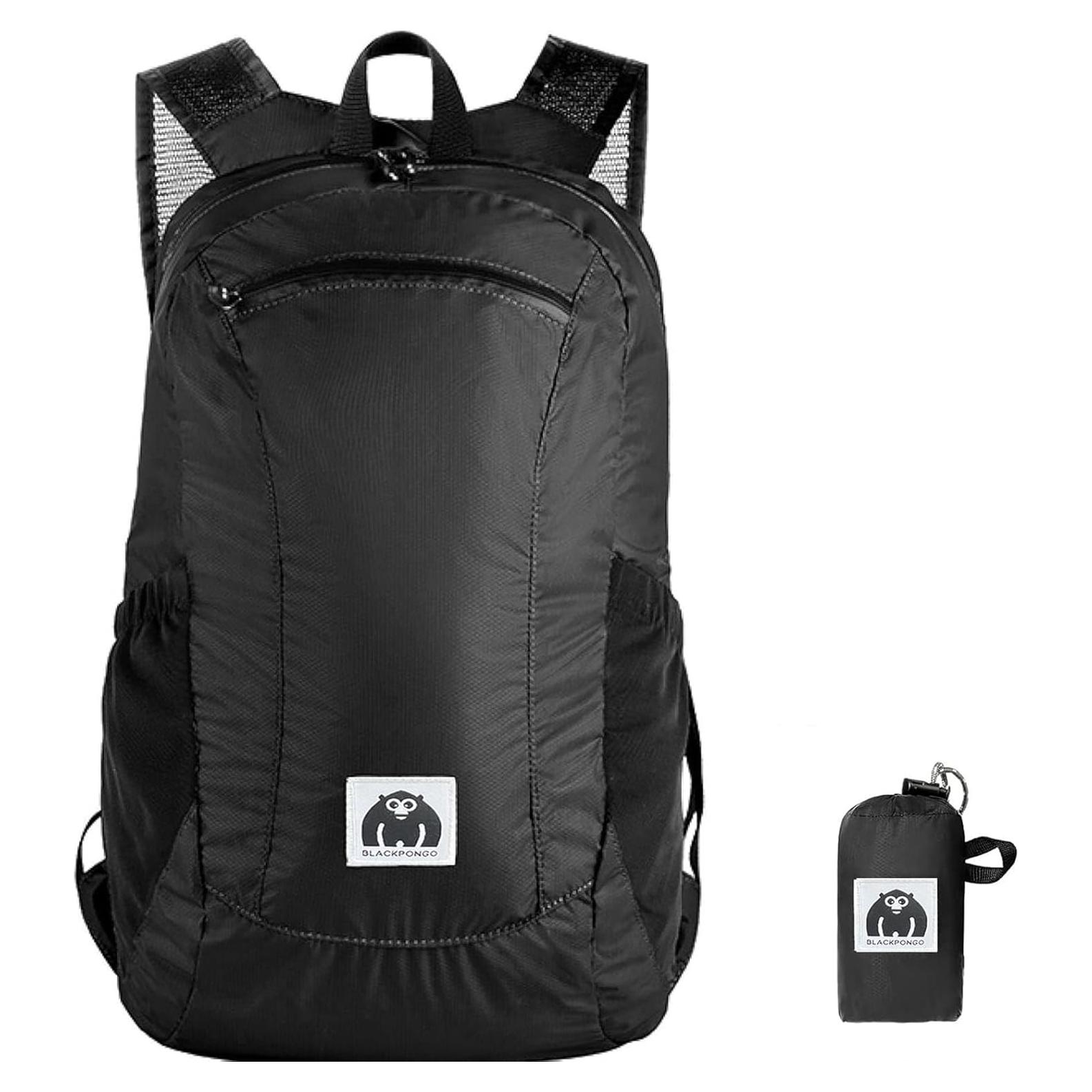Mochila Plegable 18L Blackpongo Negra Resistente al Agua