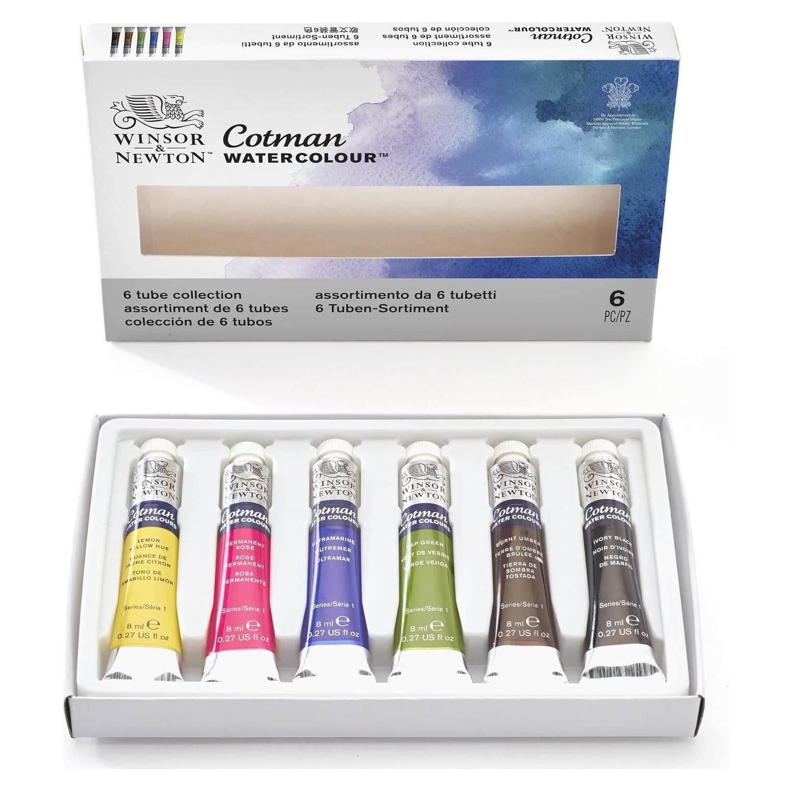 Set de Acuarelas Cotman Winsor & Newton 6 Tubos 8ml