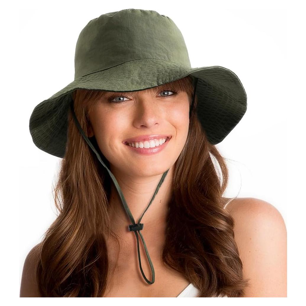 Sombrero de Cubo Plegable Resistente al Agua SHINCHIC Verde Militar
