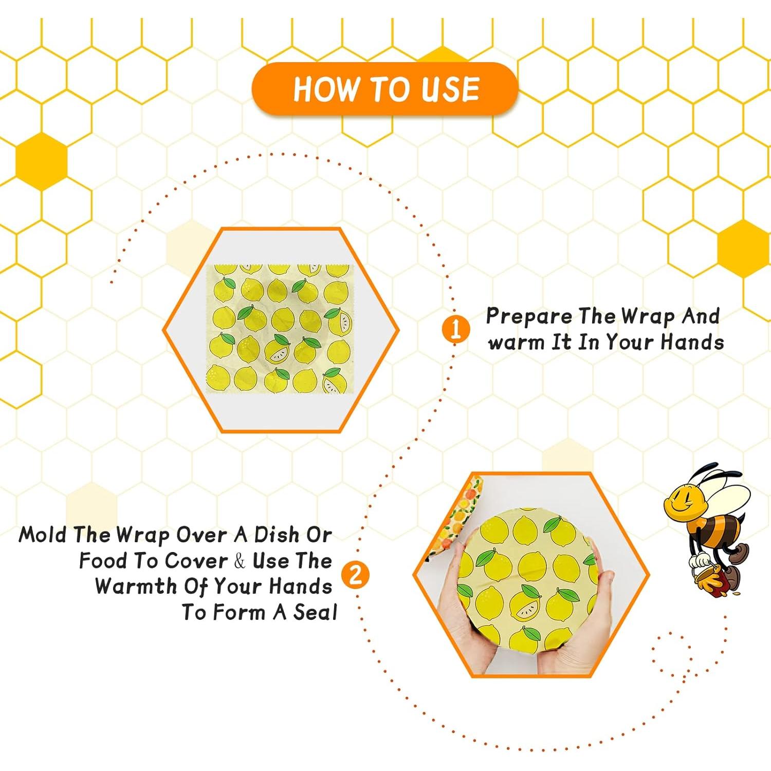Envolturas de Cera de Abeja Reutilizables PICcircuit - 9 Piezas