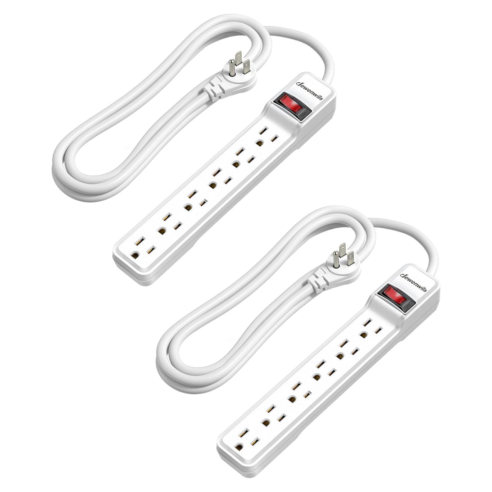 Regleta DEWENWILS 2 Salidas 6 Tomas 6ft Protección Sobretensiones