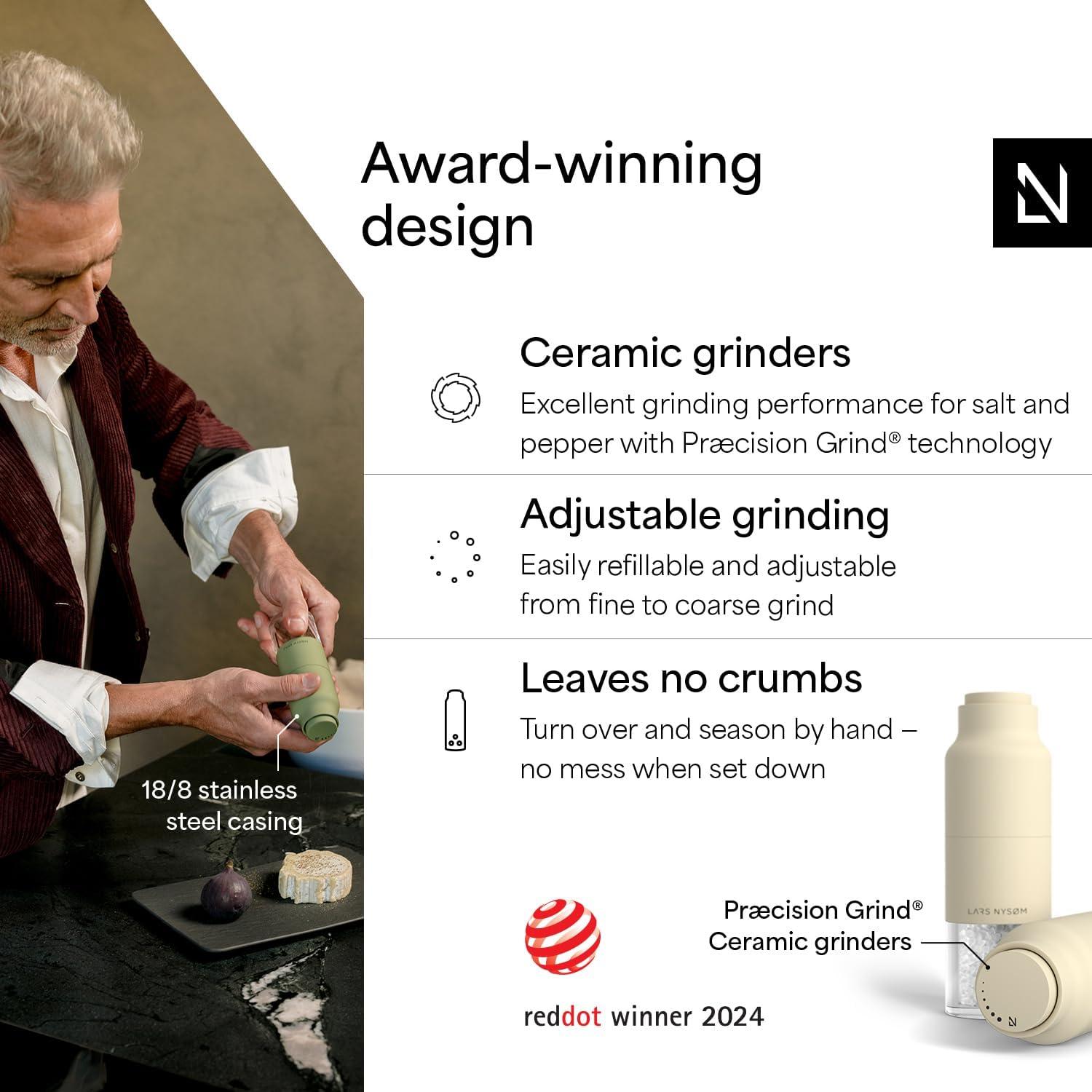 Juego de Molinillos de Sal y Pimienta LARS NYSØM Manual 2 Piezas