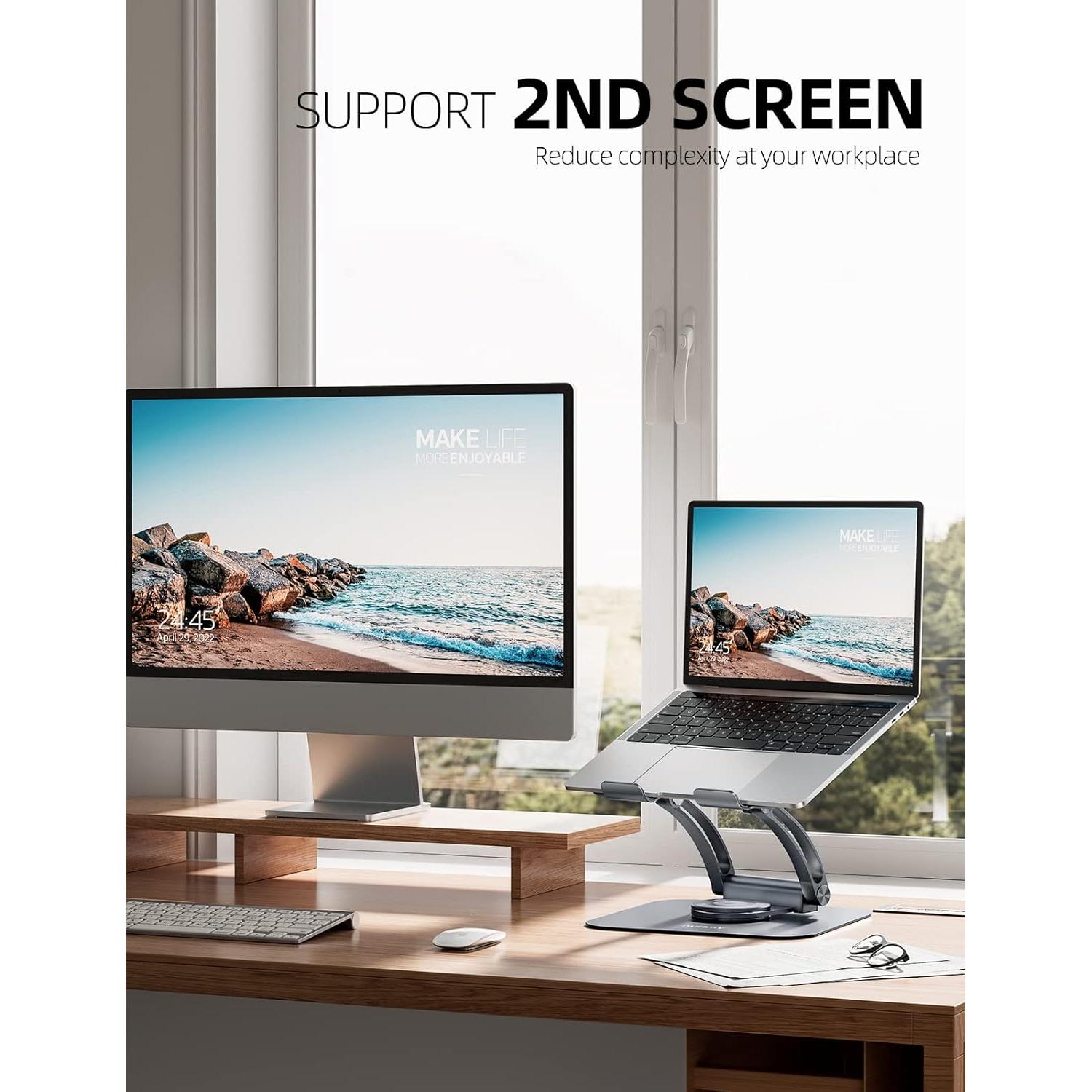 Soporte para Laptop Nulaxy C1-EXPRO 360° Rotativo Ergonómico