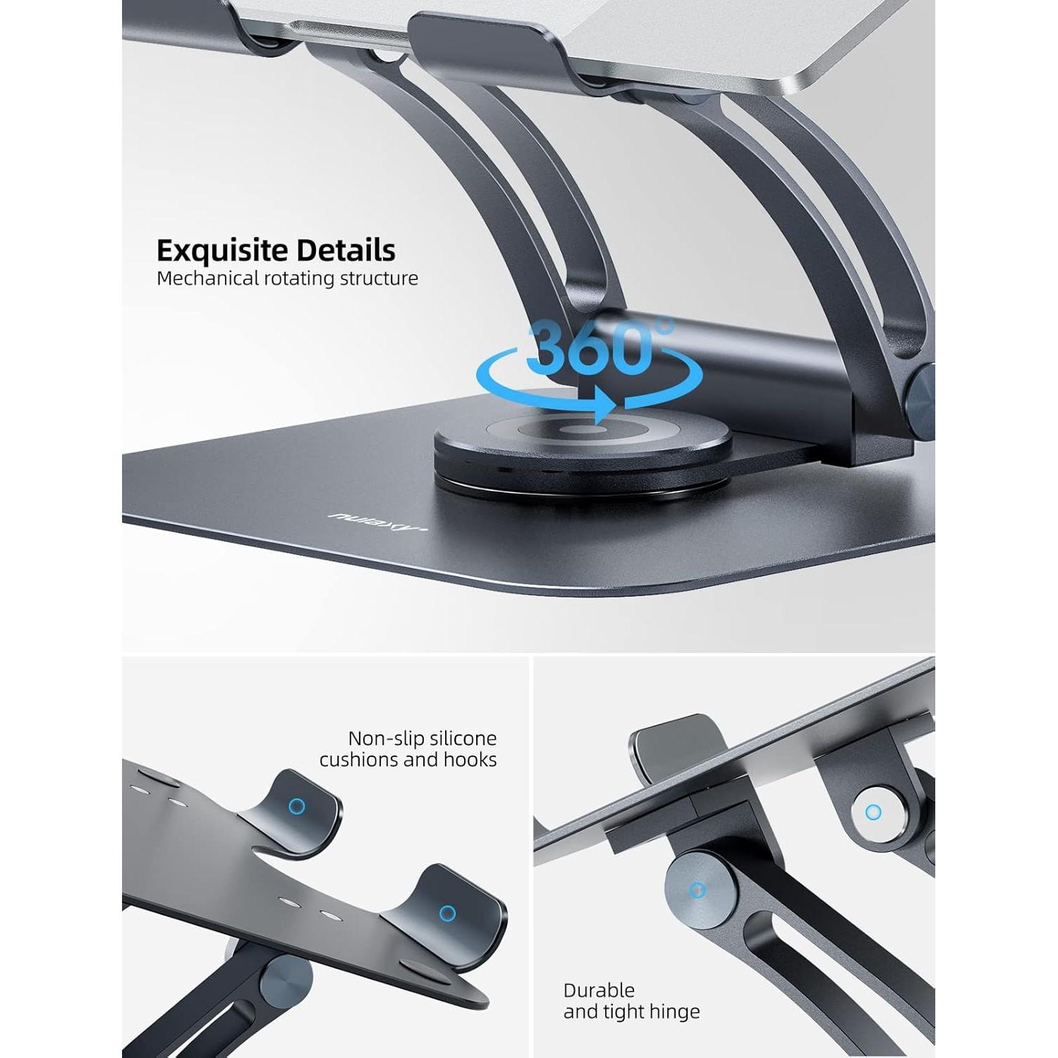 Soporte para Laptop Nulaxy C1-EXPRO 360° Rotativo Ergonómico