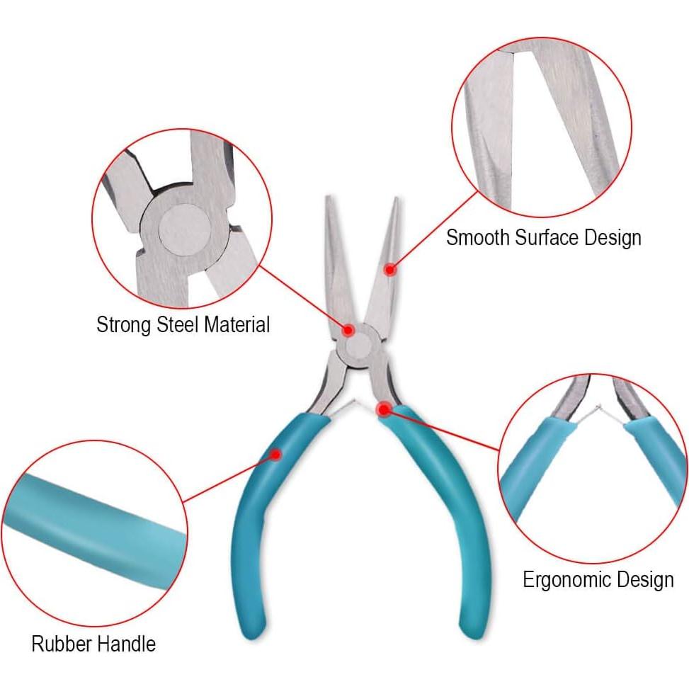 Alicates para Joyería Anezus 4 Piezas Acero Antideslizante