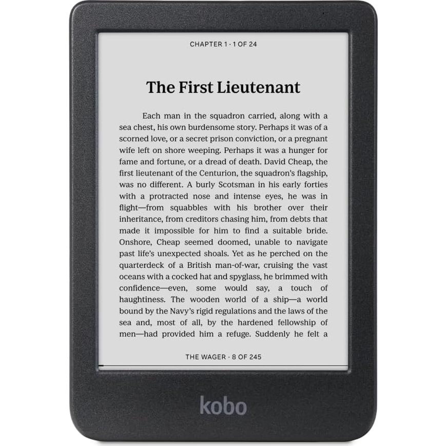 eReader Kobo Clara BW 6" Impermeable + Funda Negra SleepCover