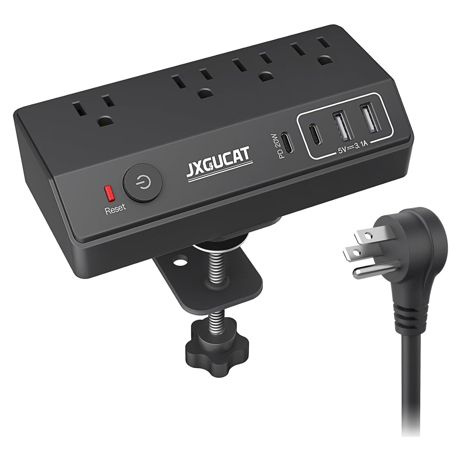 Toma de Corriente de Abrazadera JXGUCAT 20W USB C 4 Salidas