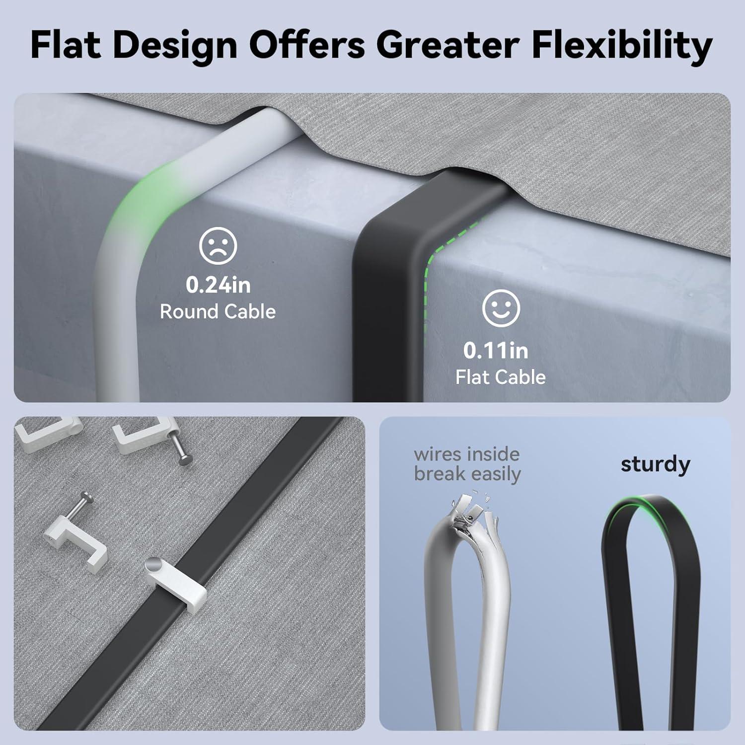 Cable Ethernet Cat 8 BUSOHE 1 Pie 2-Pack Alta Velocidad