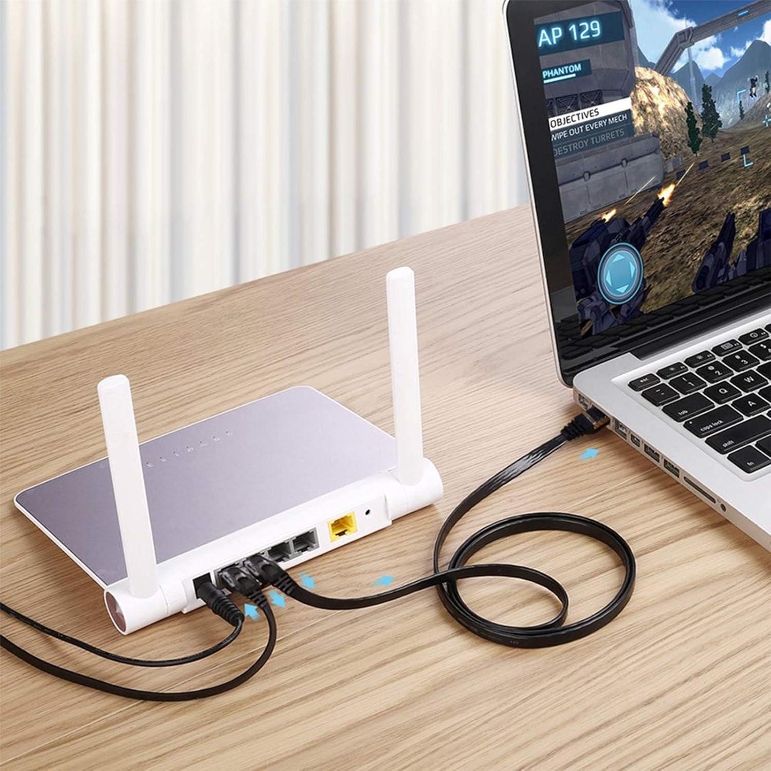 Cable Ethernet Cat 8 BUSOHE 1 Pie 2-Pack Alta Velocidad