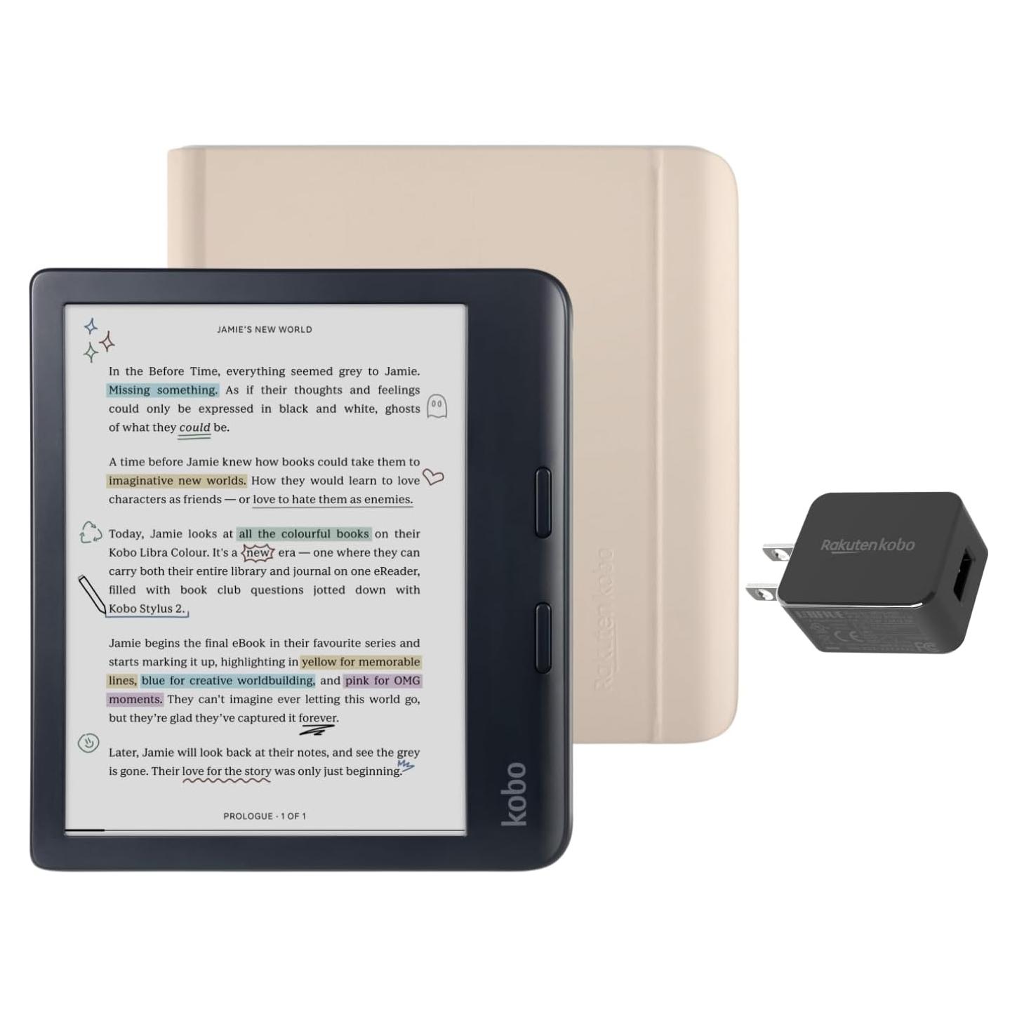 eReader Kobo Libra Color 32GB con Funda Beige Arena