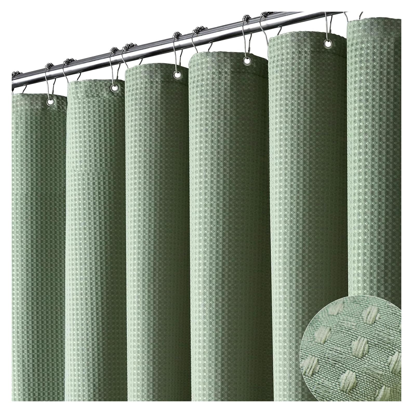 Cortina de Ducha Waffle Verde Salvia Dynamene 91x183 cm