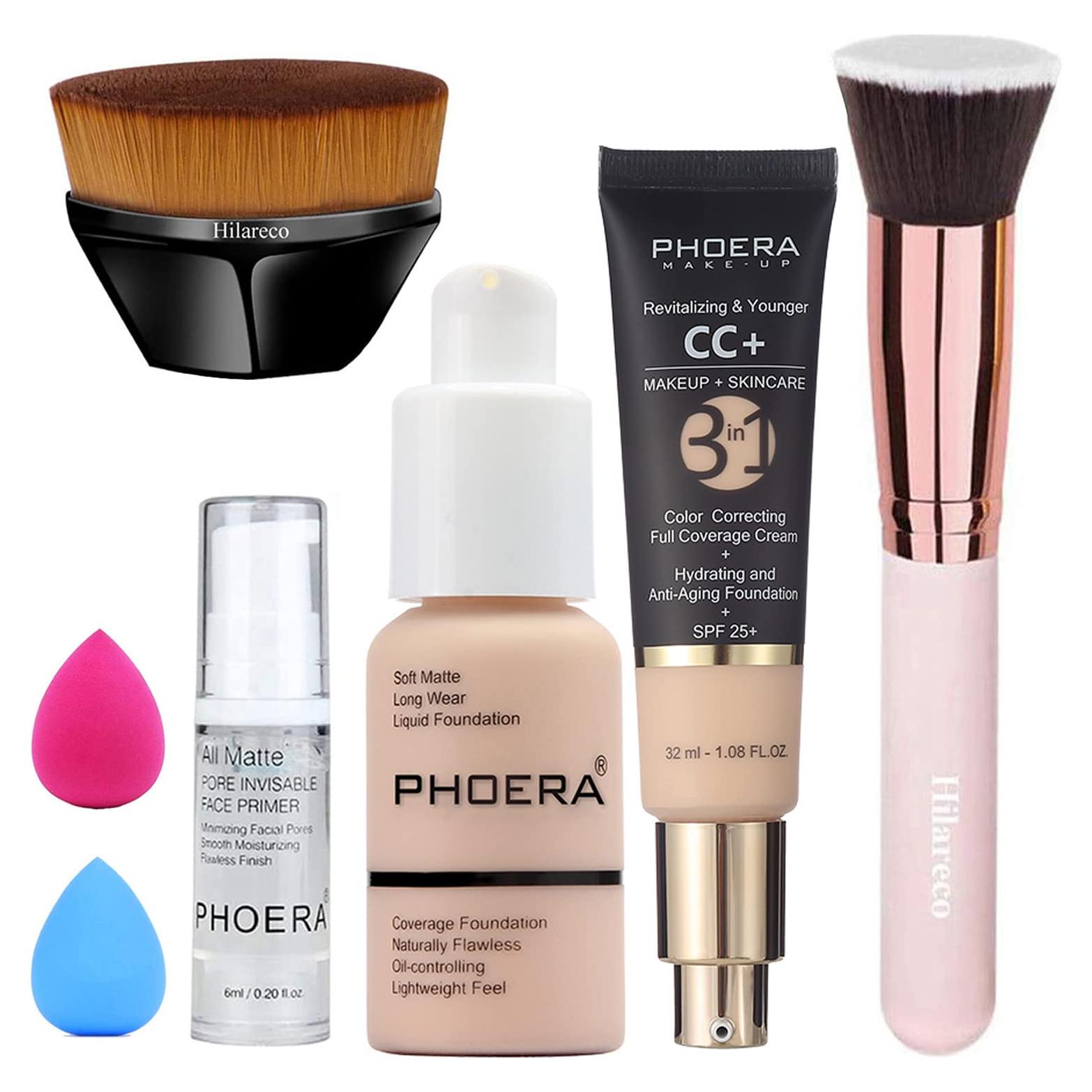 PHOERA Base y Crema CC+ Hidratante Antienvejecimiento SPF 25