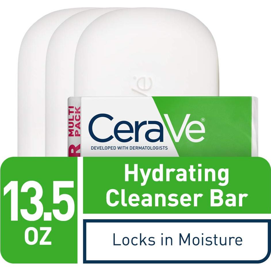 CeraVe Barra Limpiadora Hidratante 3x127.57g Sin Fragancia