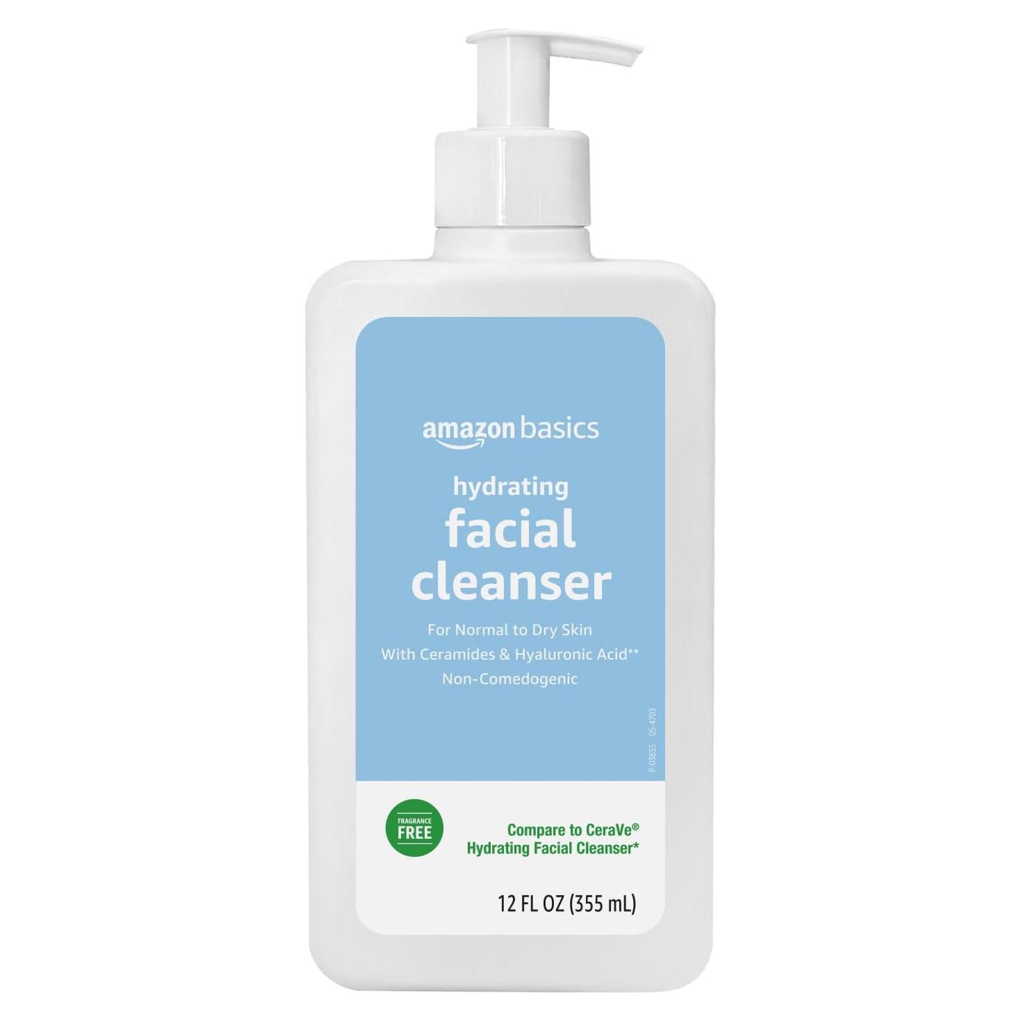 Limpiador Facial Hidratante Amazon Basics 355 ml Piel Normal/Seca