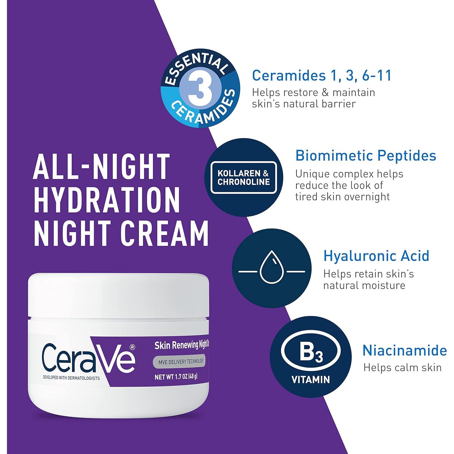 Set Cuidado de Piel CeraVe: Suero Vitamina C 30ml + Crema Nocturna 50ml