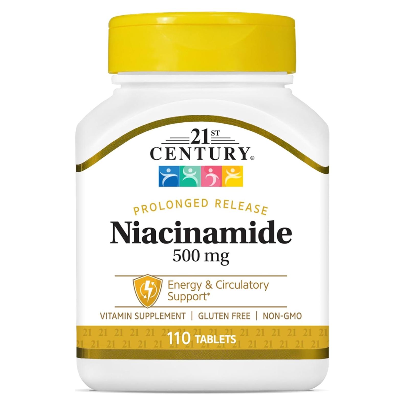 Tabletas de Niacinamida 500 mg 21st Century - 110 Conteo