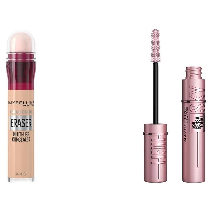 Maybelline Corrector Anti-Ojeras Instant Age Rewind + Máscara Sky High