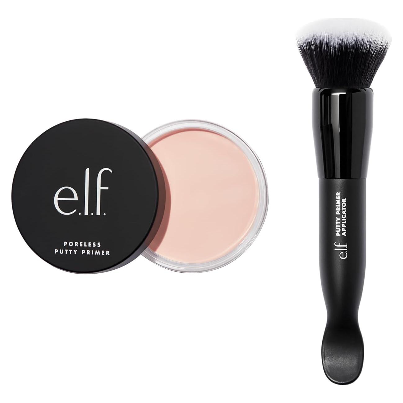 Primer Sin Poros e.l.f. + Brocha Aplicadora 2 en 1 Vegano