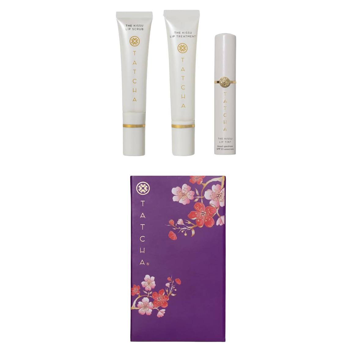 Conjunto de Labios Tatcha: Exfoliante, Tratamiento y Tinte