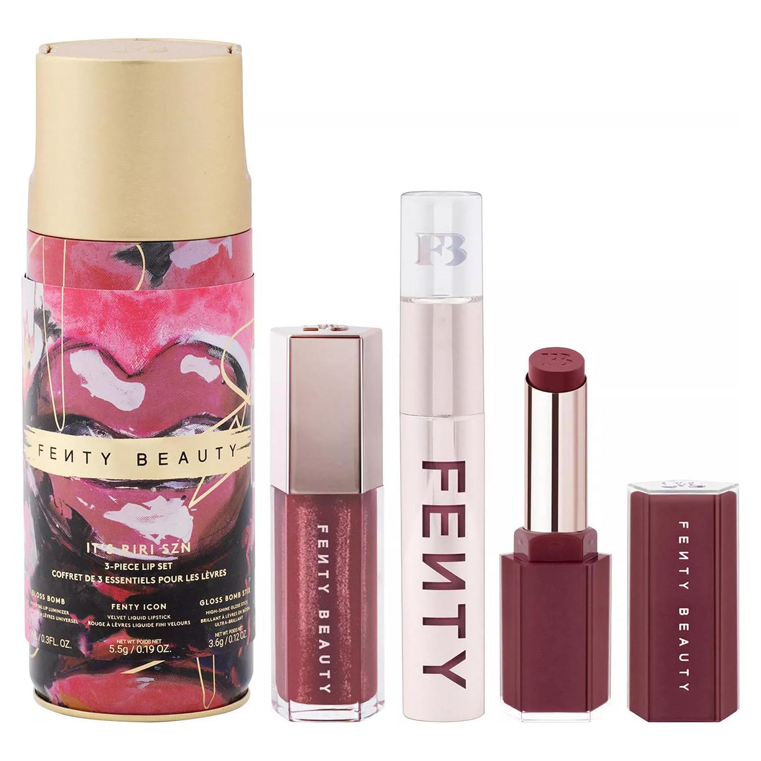 Set de Labios Fenty Beauty Riri Szn 3 Piezas Mauve Nude
