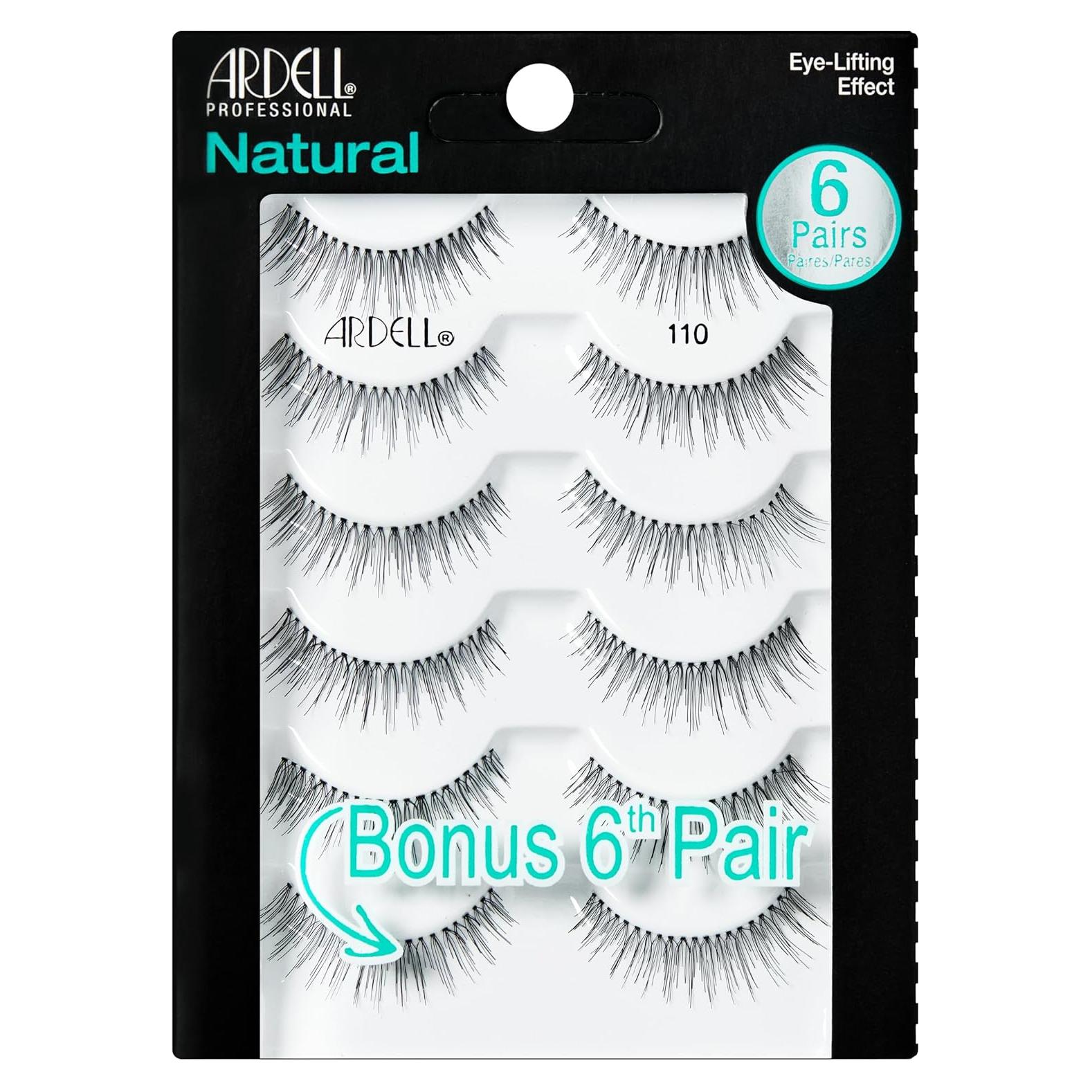 Pestañas Postizas Ardell Natural 110 Negro - 5 Pares