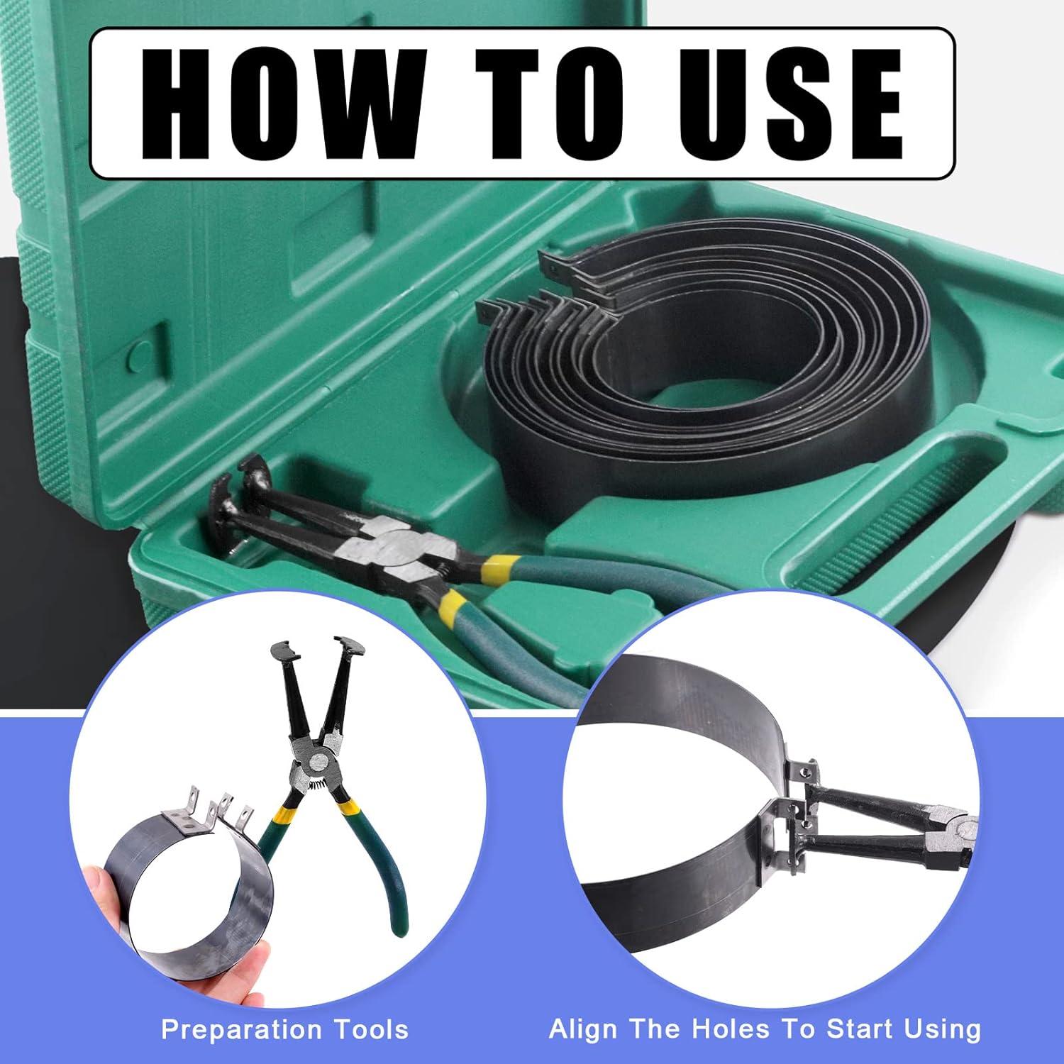 Juego de Herramientas de Compresor de Anillos Glarks 15Pcs