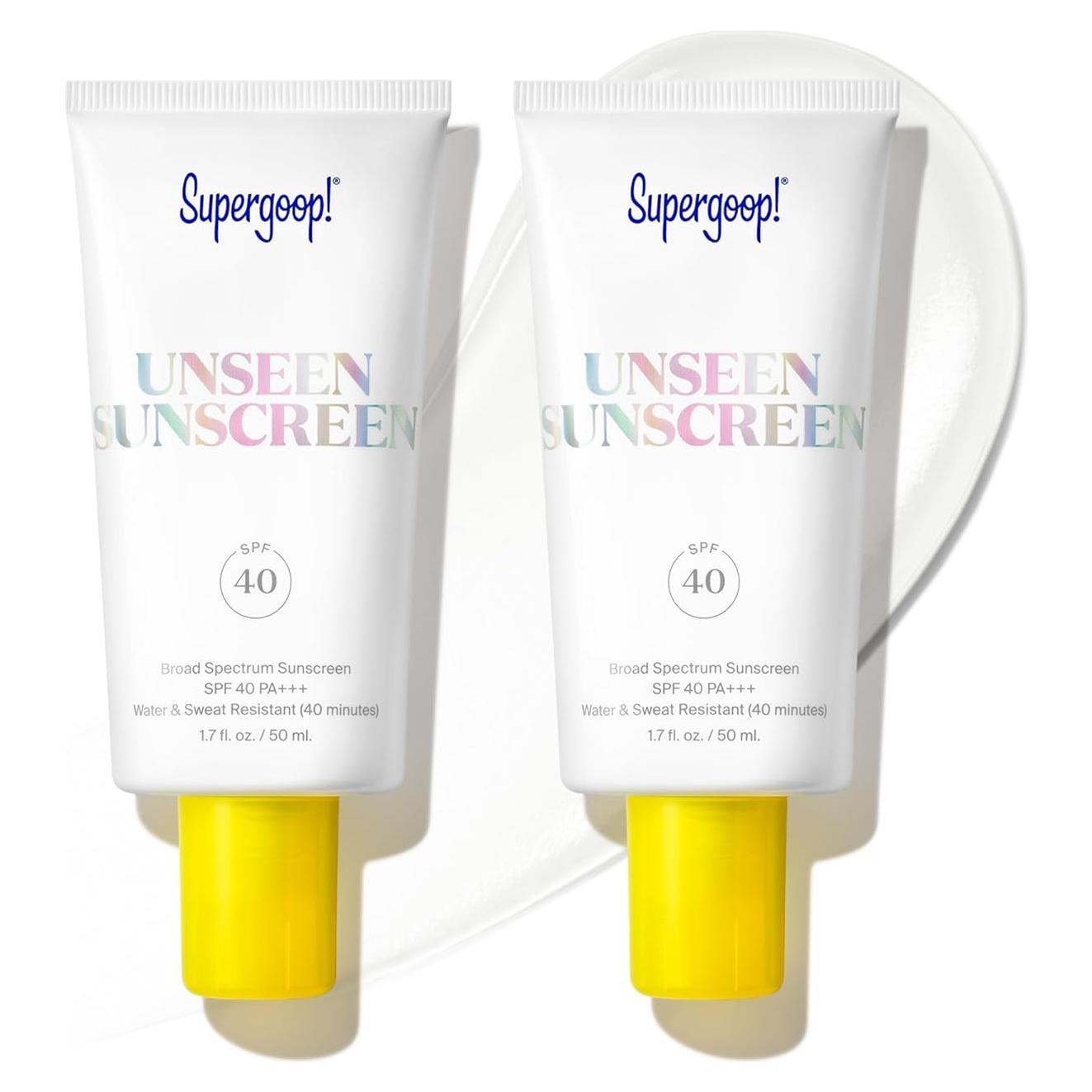 Protector Solar Invisible Supergoop! SPF 40 - 50 ml x 2