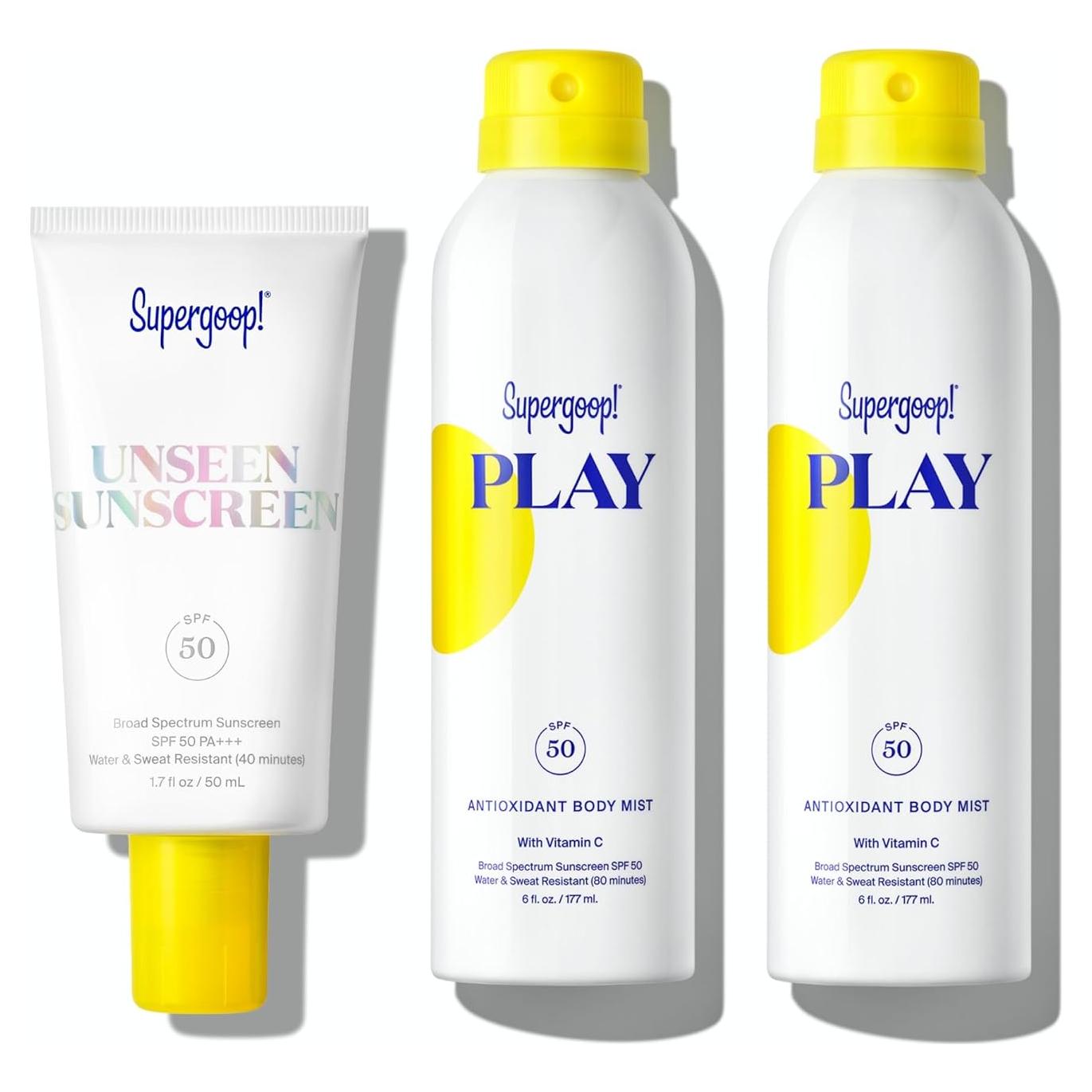 Supergoop! Paquete de Protectores Solares SPF 50 - 50 ml + 2x177 ml