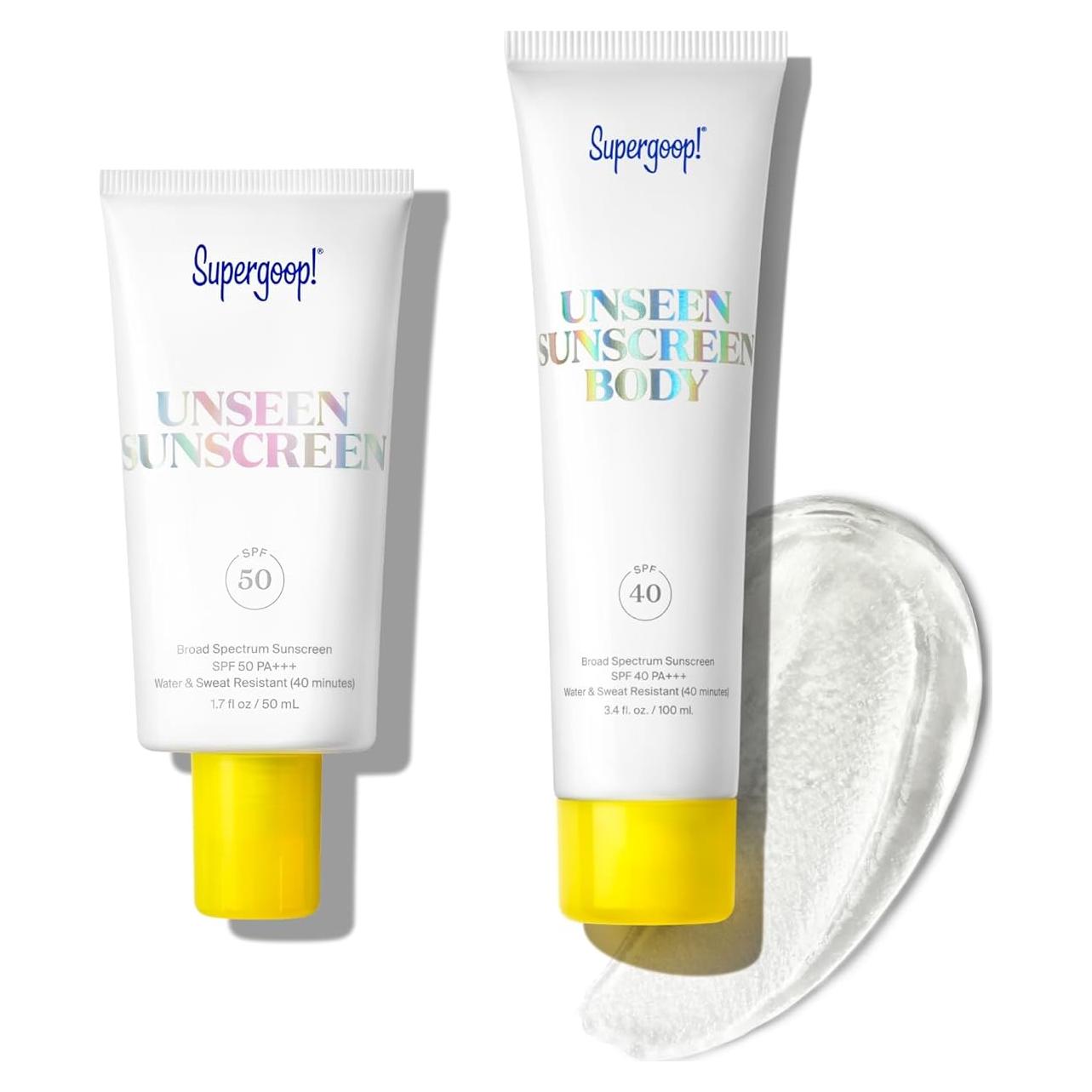 Protector Solar Invisible Supergoop! SPF 50 Facial 50 ml + SPF 40 Corporal 100 ml