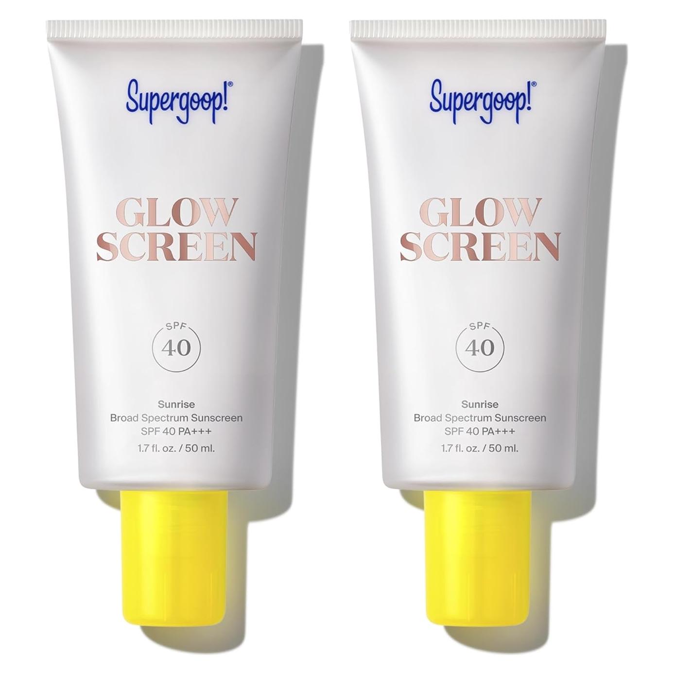 Supergoop! Glowscreen SPF 40 - Protector Solar Hidratante 50 ml x2