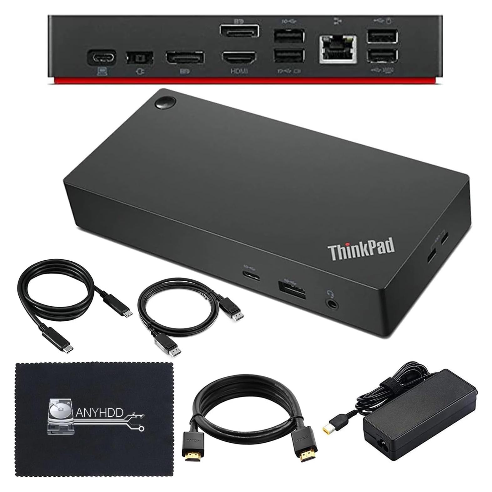 Dock Lenovo Thinkpad 40AY0090US USB-C con Adaptador 90W