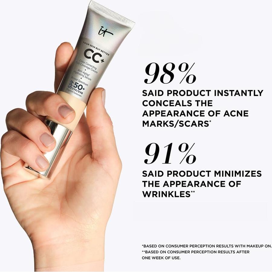 IT Cosmetics CC+ Crema Viaje 11.8 ml - Base Cobertura Completa SPF 50