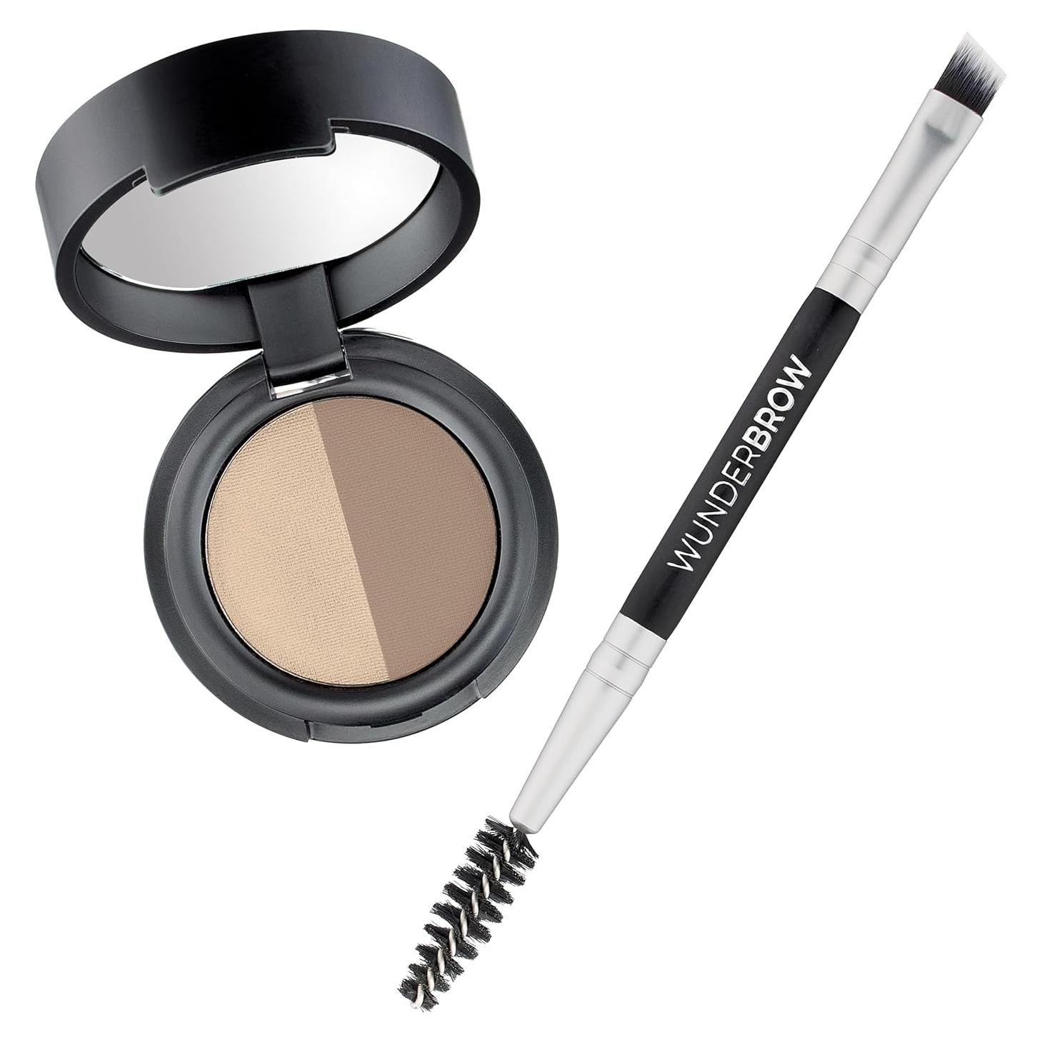 Dúo de Polvo para Cejas Wunderbrow Rubio con Brocha Doble Punta