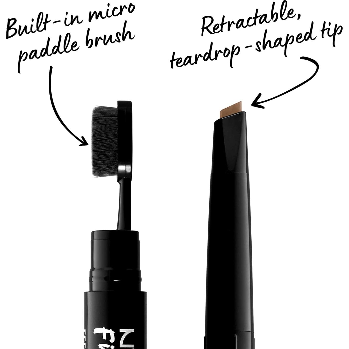 Lápiz de Pomada para Cejas NYX Fill & Fluff 1 Cuenta Taupe