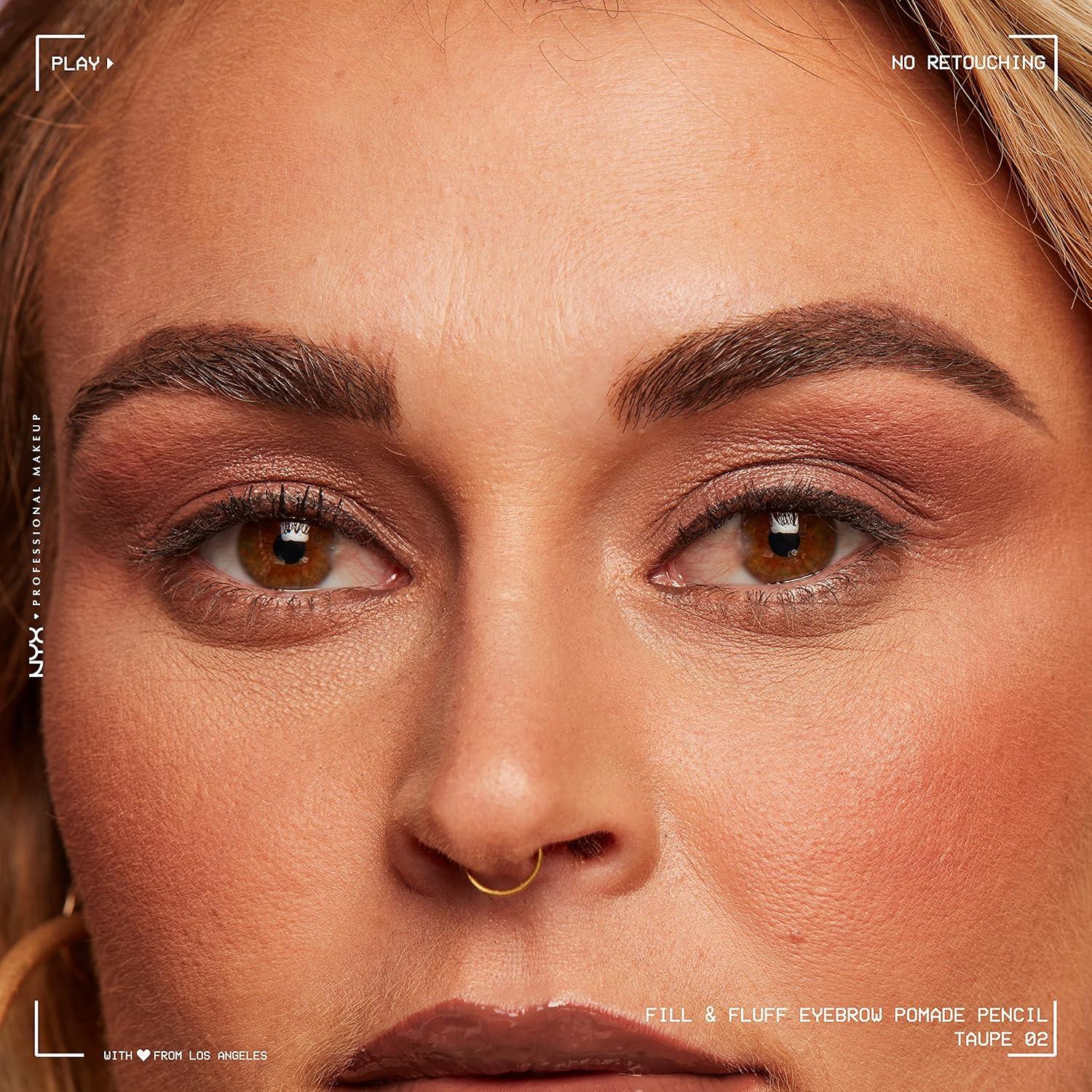 Lápiz de Pomada para Cejas NYX Fill & Fluff 1 Cuenta Taupe