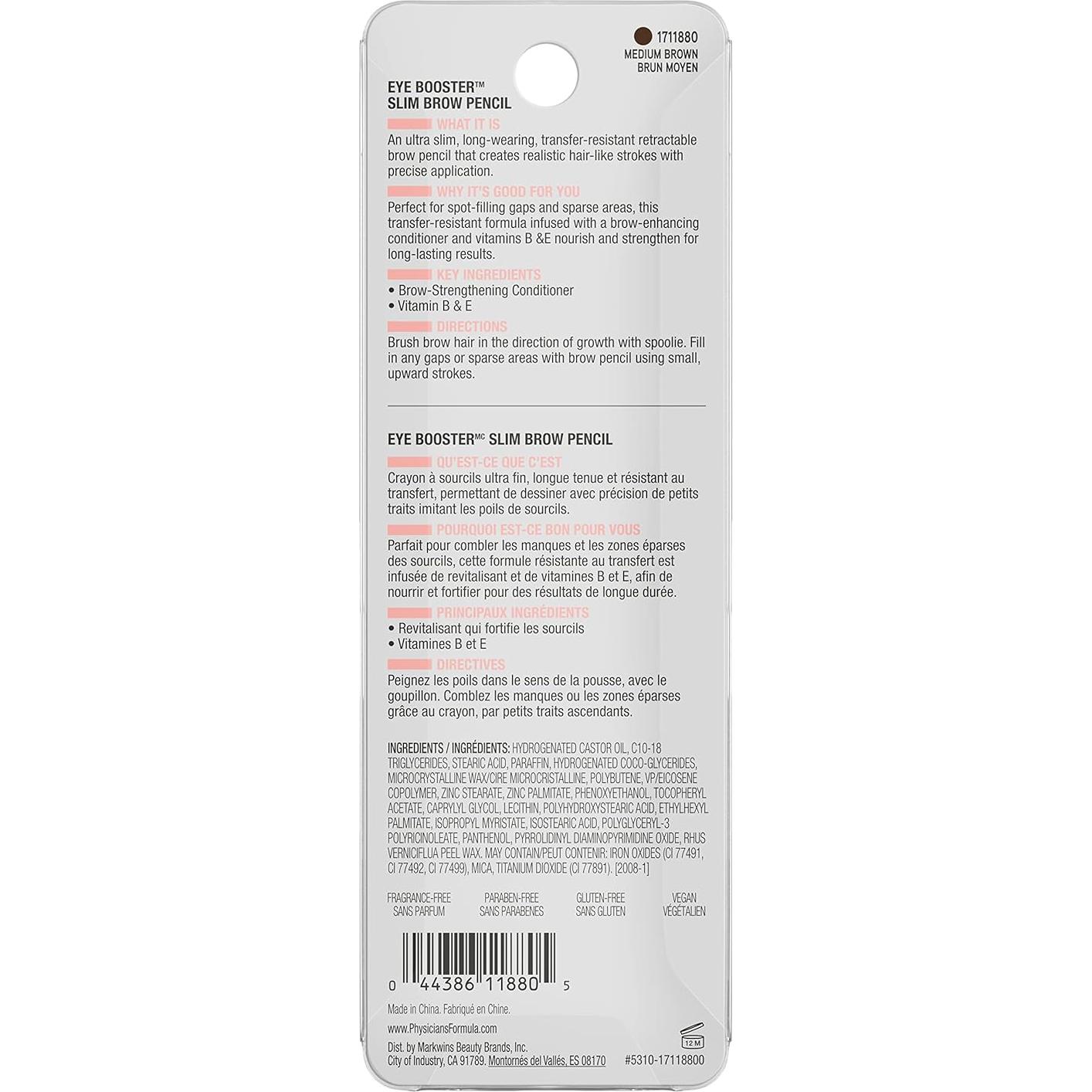 Lápiz de Cejas Retráctil Physicians Formula Marrón Medio 1 Unidad