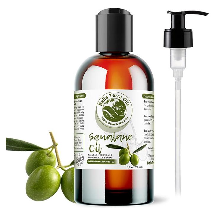 Aceite de Esqualano Orgánico Bella Terra 236.6 ml - Hidratante Piel