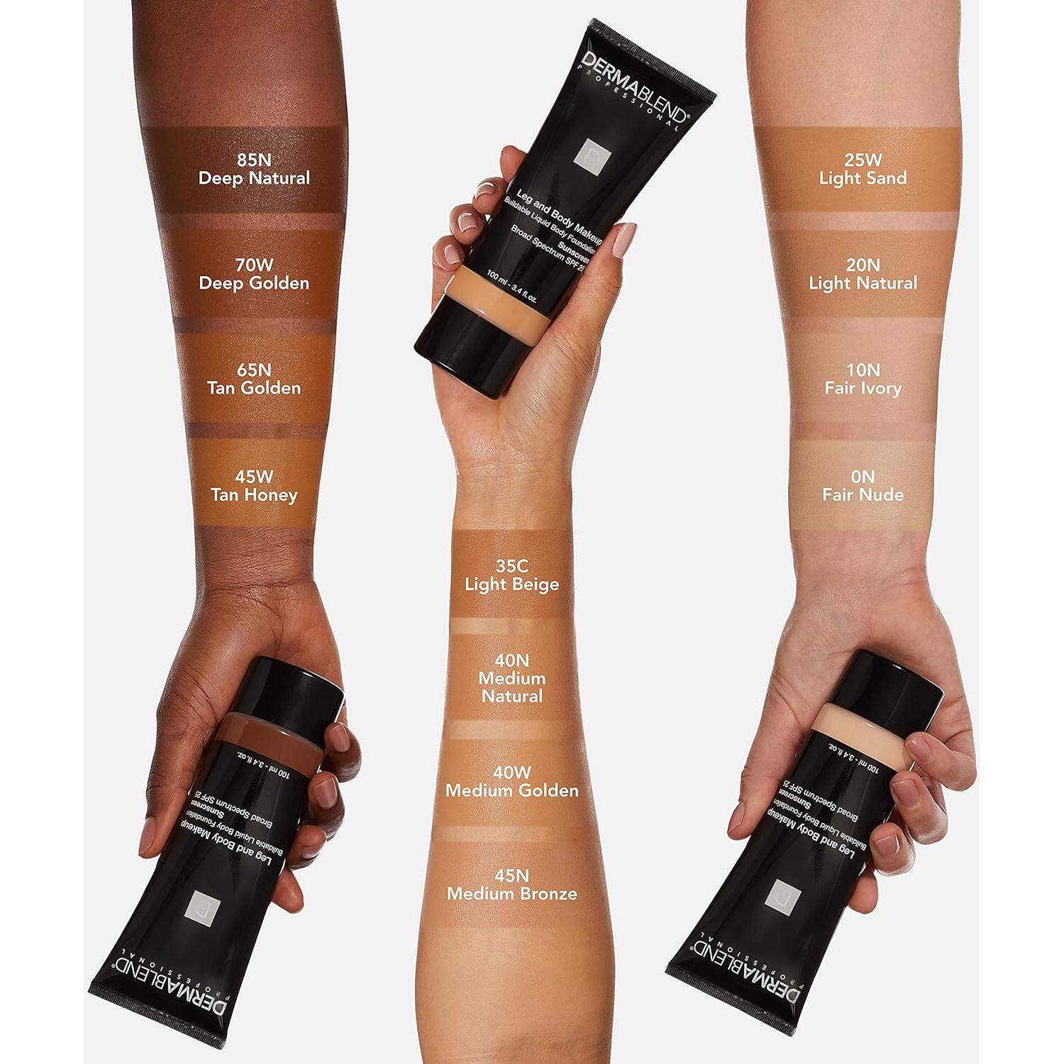 Maquillaje para Piernas y Cuerpo Dermablend 100 ml Natural Claro