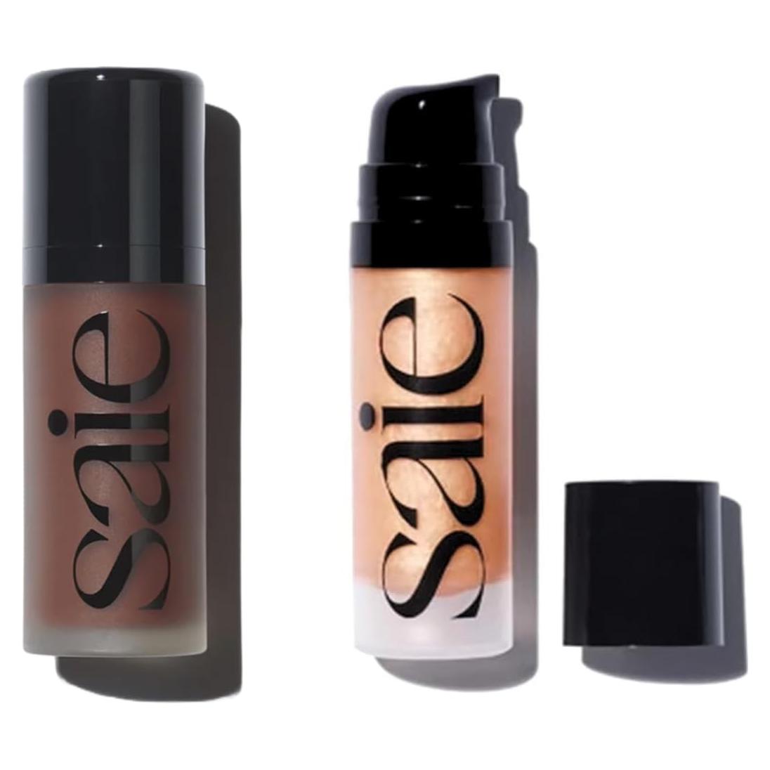 Duo Bronceador y Iluminador Saie - Dew Bronze y Glowy Super