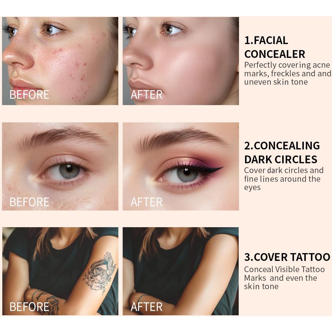 Corrector de Ojos W3W 15.03g - Cobertura Total Impermeable Tono Oscuro