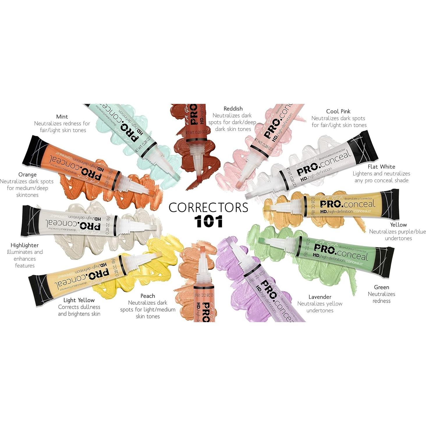 Corrector L.A. Girl Pro Conceal HD Porcelana 10cm 1.98g